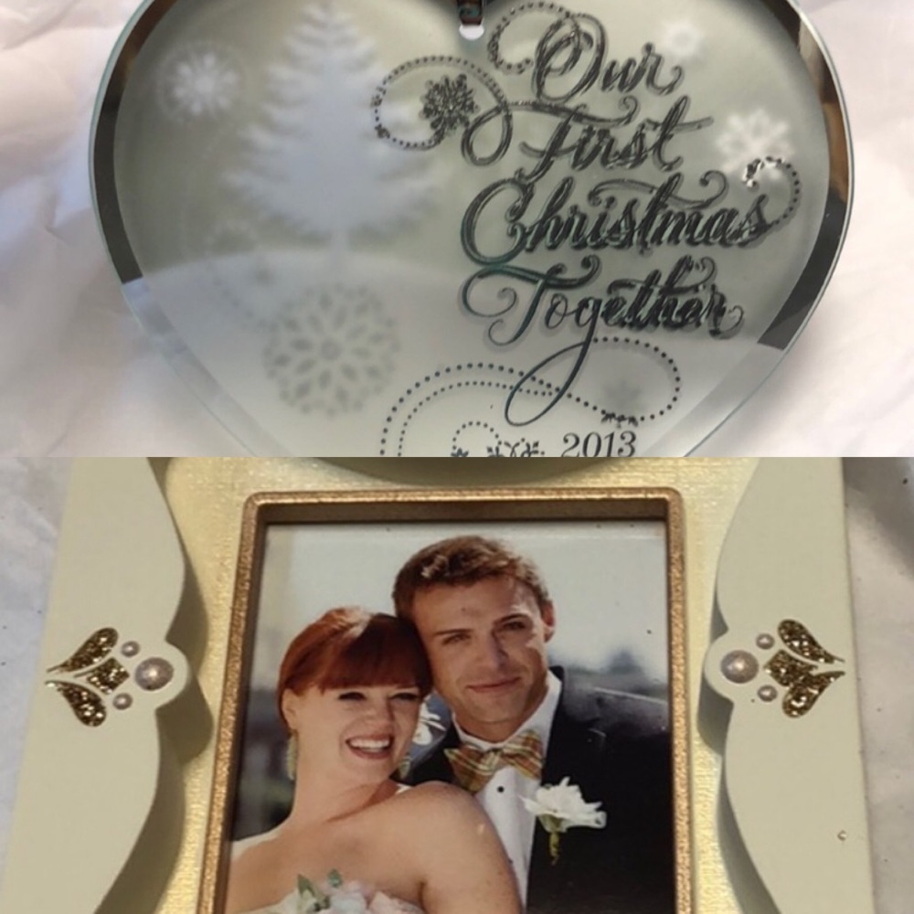 Three Hallmark Keepsake Ornament 2013 Wedding Bundle NIB First Christmas